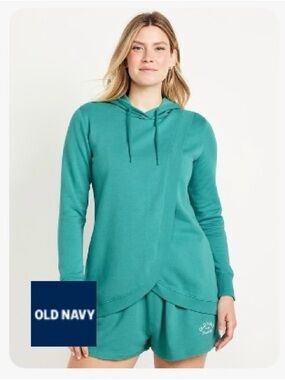 Old Navy NWT/NIB Maternity Cross-Front Nursing Hoodie, Teal, XL